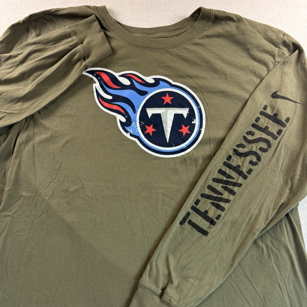 Nike Tee Tennessee Titans NFL Salute to Service Long Sleeve Shirt Mens 2XL Green